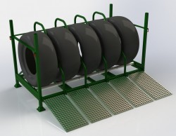 Parametric Open Rack with wheels